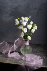 Still life with eustoma flowers - 611049034