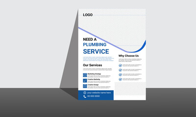 Business Flyer Layout with Graphic Elements.