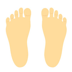 Illustration of the soles of human feet.