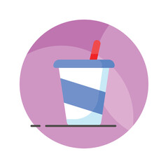 Grab this creatively designed vector of drink in trendy style, ready to use icon