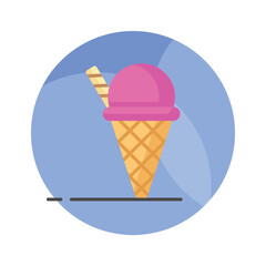 Ice cream cup in modern style, ready to use and download