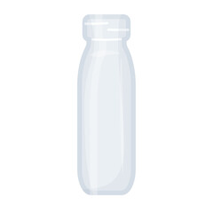 Glass bottle. Empty container in flat style isolated