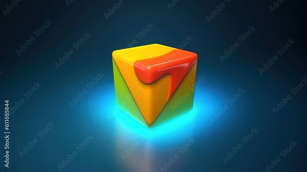 Poster check mark confirmation and approval icon. 3d illustration. generative ai