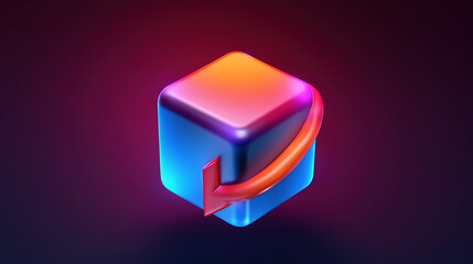 3d Right Checkmark box, Approvement concept. Generative Ai