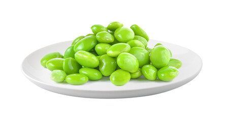 soy beans in a plate isolated on transparent png