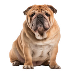 Obraz premium english bulldog puppy isolated on transparent background cutout 