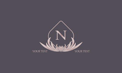Creative letter N logo design. Monogram, business, real estate logo, company emblem.