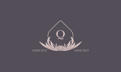 Creative letter Q logo design. Monogram, business, real estate logo, company emblem.