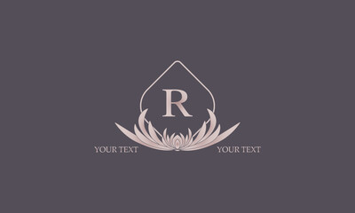 Creative letter R logo design. Monogram, business, real estate logo, company emblem.