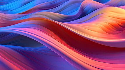 Obraz premium A computer generated image of a colorful wave. Abstract background created with Generative Ai Technology