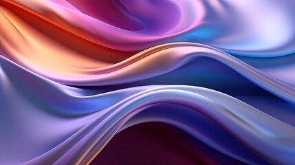 Obraz premium An abstract painting of blue, pink, and purple waves. Abstract background created with Generative Ai Technology