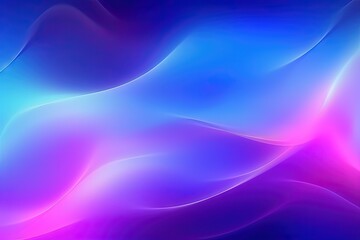 Fototapeta premium Aurora hologram gradient background with blue violet. A purple and blue background with wavy lines. Created with Generative Ai Technology