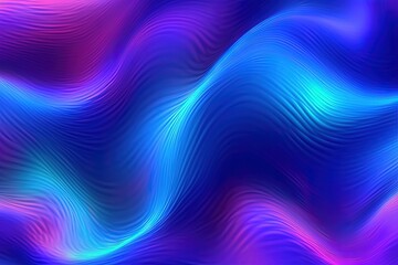 Obraz premium Aurora hologram gradient background with blue violet. A purple and blue background with wavy lines. Created with Generative Ai Technology