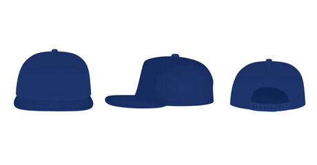 Blue baseball cap. vector illustration