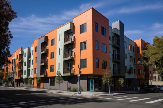 Apartment Building, With New Exterior And Interior Finishes, That Was Previously Vacant, Created With Generative Ai