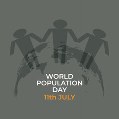 Social media  Post Banner about World Population Day. RGB color Mode used and 1080 X 1080 pixels. free font used. font name: montserrat