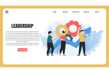 flat design concept Leadership for website and landing page template. perfect for web page design, banner, mobile app, Vector illustration