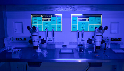 View to equipment of laboratory of genetics and reproduction