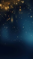 Enchanting illustration of a stylized moon and stars against a deep blue and purple night sky. Generative Ai