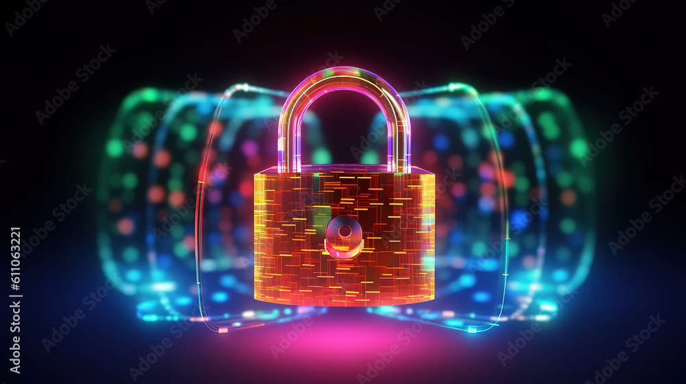 Poster secure encryption of user's personal data, secure internet access. generative ai