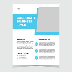 Simple and Modern Corporate Flyer Template for your Business. Simple Vector Illustration.