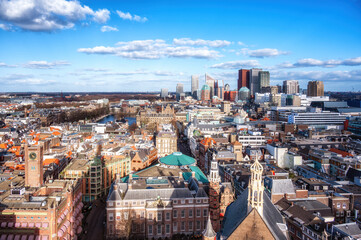 Obraz premium The Hague, Netherlands city centre skyline