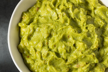 Organic Homemade Avocado Guacamole Dip
