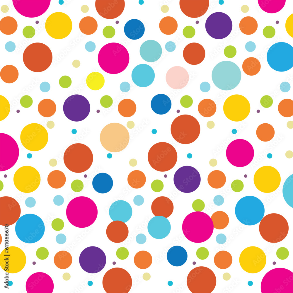 Poster abstract seamless coloring polka dot pattern art.