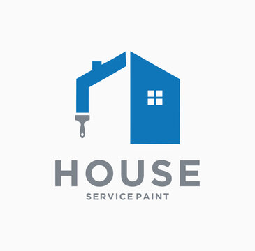 Paint house logo design renovation icon painting services