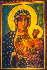 Copy Black Madonna Virgin Mary Icon Jasna Gora Poland
