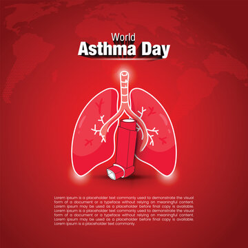 World Asthma Day. World Asthma Day vector. vector lung icon. Asthmna day creative poster, banner design.