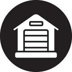 garage glyph icon