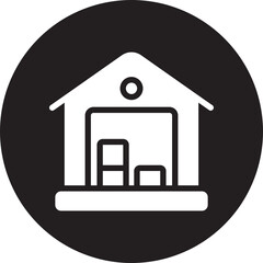 warehouse glyph icon