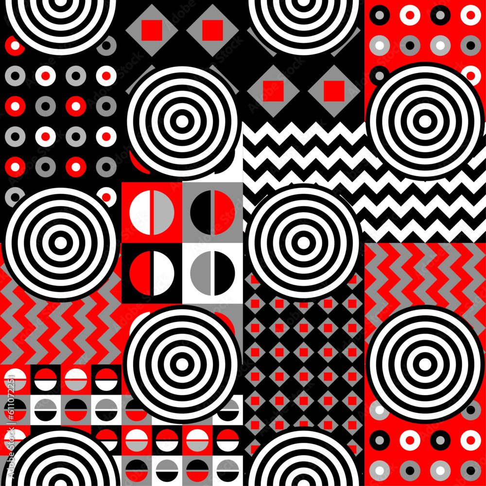 Leinwandbilder abstract seamless pattern. geometric circles. vector image.