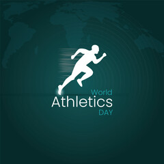 vector graphic of world athletics day good for world athletics day celebration. Man fast running concept. world athletics day creative.