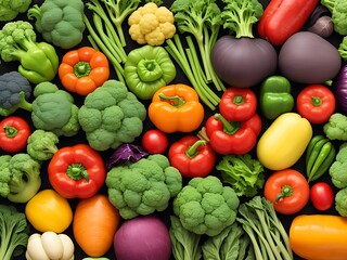 Fototapeta na wymiar fruits and vegetables on wallpaper