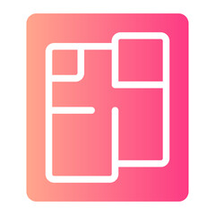 house design gradient icon