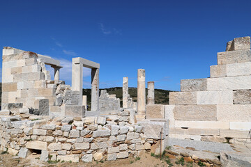 Demeter Temple of Sangri on the Cyclades island of Naxos-Greece    