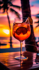 coctails_on_A_serene_Caribbean_sunset