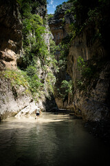 Naklejka na ściany i meble Exploring Gjipe Canyon in Albania