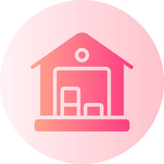 warehouse gradient icon