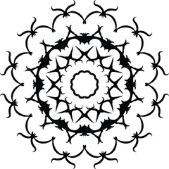 ornament Mandala art transparent design, circle abtrsct pattern