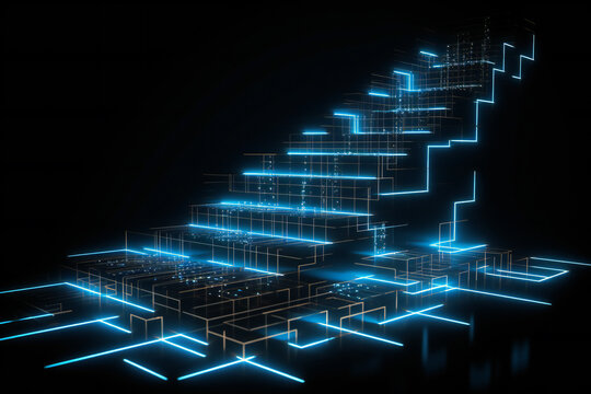 abstract technology background, ai generated
