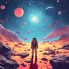 Obraz premium astronaut in space