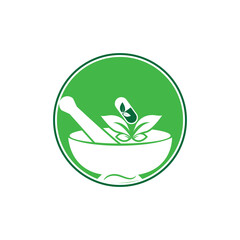 pharmacy logo icon vector template.herbal medicine logo