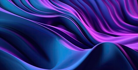 Fototapeta premium A blue and purple background with wavy lines. Abstract background created with Generative Ai Technology