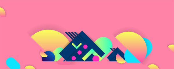 New summer juicy fresh Bright color design backgrounds template summer juicy background with geometric elements. Vector art eps10