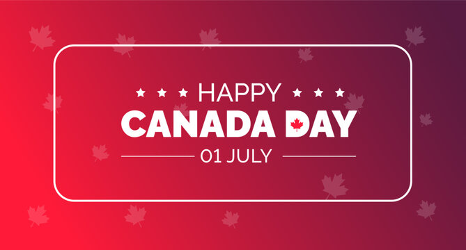 Happy Canada day background or banner design template celebrated in 1 July. Canada Independence day background.