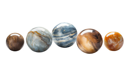 Obraz premium Rock shape set on transparent background generative ai