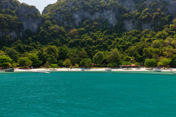 beautiful beach and sky at Ang Thong National Marine Park,tropical paradise,Samui District, Suratthani, Thailand